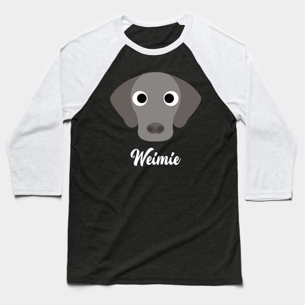 Weimie - Weimaraner Baseball T-Shirt by DoggyStyles